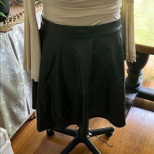 Elegant Black pleather Skirt